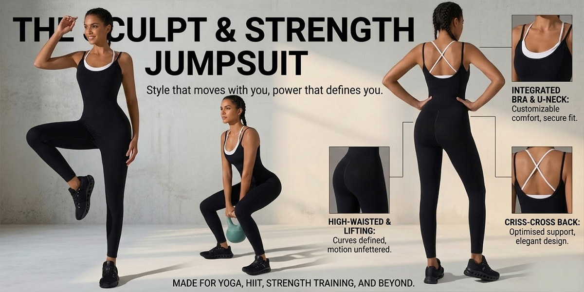 Cross-back gym onesie